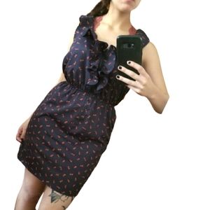 Francesca's Aina Be Ruffle Zip Mini Dress Size S